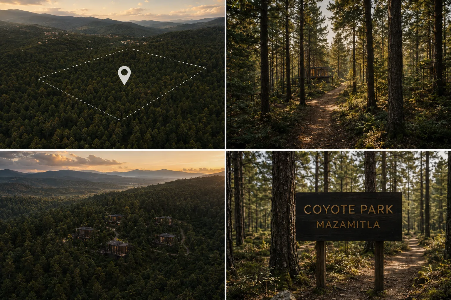 Terreno delimitado dentro del bosque de Mazamitla visto desde el aire